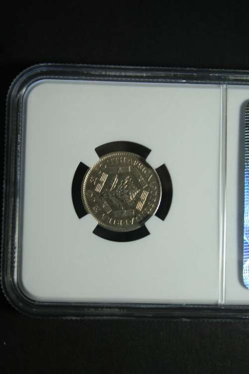 1933 6 PENCE NGC GRADED XF DETAIL